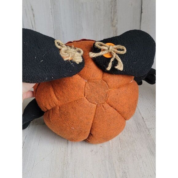 felt large pumpkin jack o'lantern man home decor Halloween fall Harvest - Picture 8 of 9